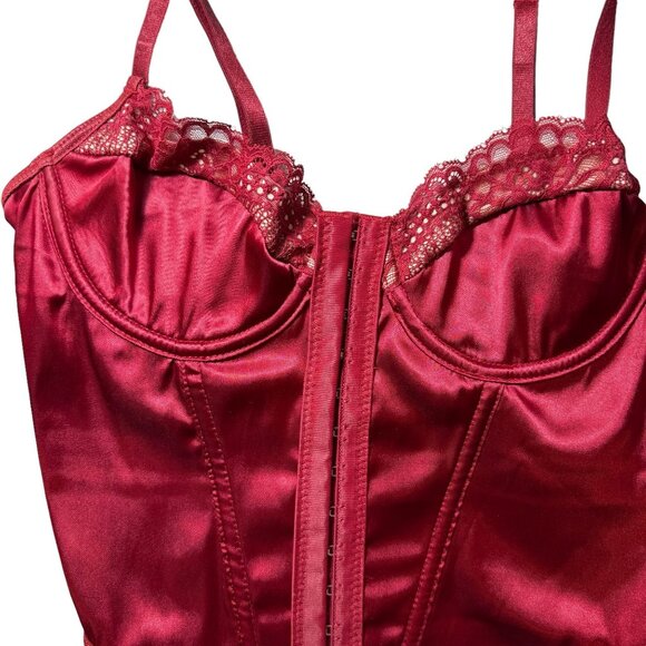Deep Red Maroon Bustier Underwire (TAG READS SMALL) - Picture 3 of 6
